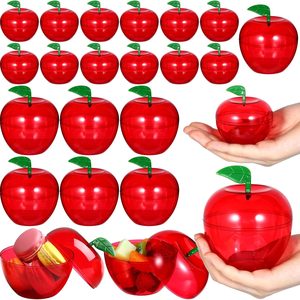 Ashenby 24 Pcs Plastic Large Red Apple Candy Container Fall Harvest Gift, 0.67 kg