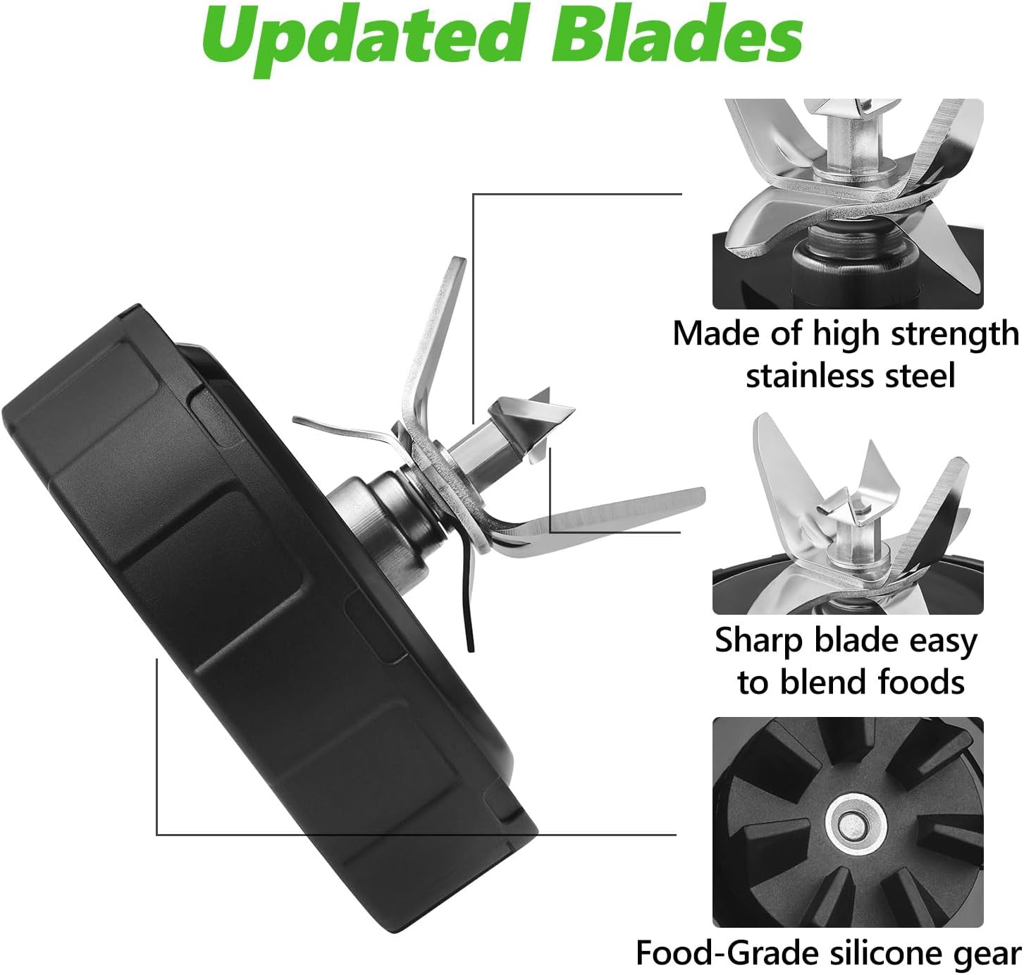 Aldernest SS101 Replacement Blade for Ninja Blender Accessories, 7-Fins Blender Blade, 7.4 ounces