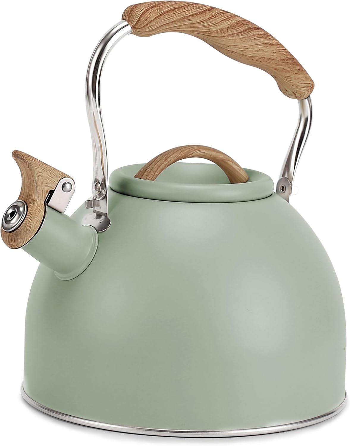 Tanglewick Tea Kettle, 100 OZ / 3 Liter Whistling Tea Kettle, 0.69 kg, 3.1 Quarts, Green