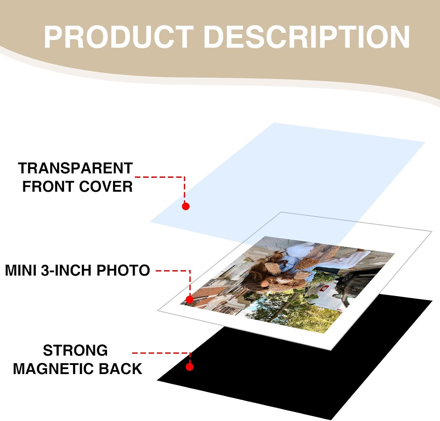 Aldernest 30 Packs Magnetic Picture Frame for Fujifilm Instax Mini Photo, 2.15*3.4 Inch 30 Pack, Black and White