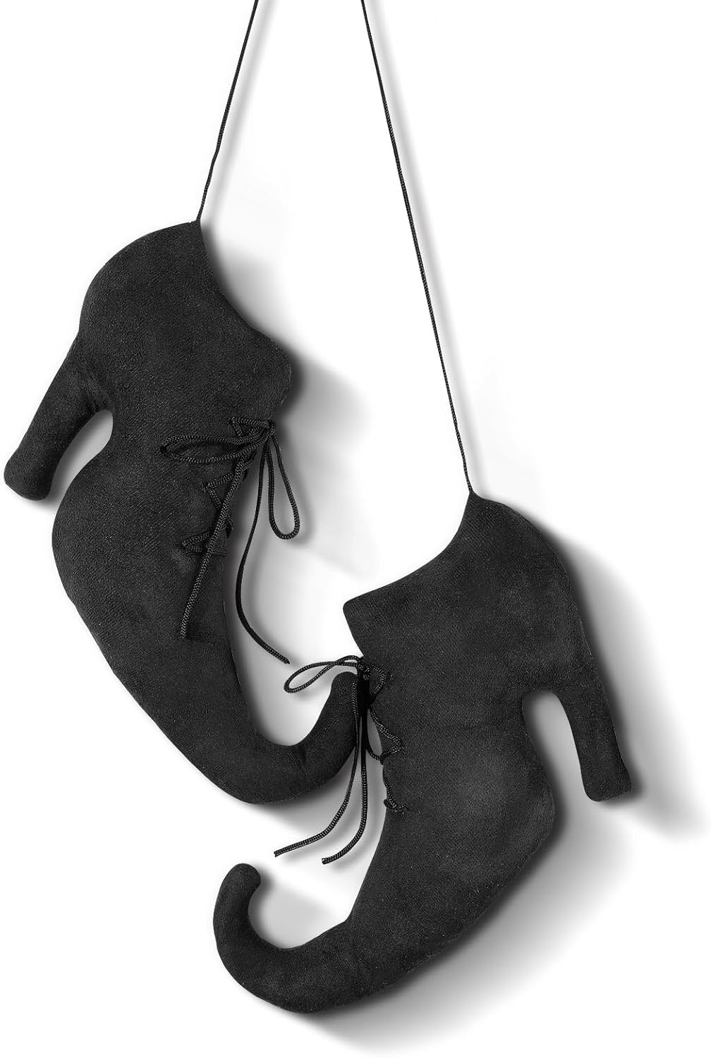 Ashenby 12 Inch Large Vintage Halloween Witch Shoes Wall Hanging Decoration, 4.96 ounces, Black