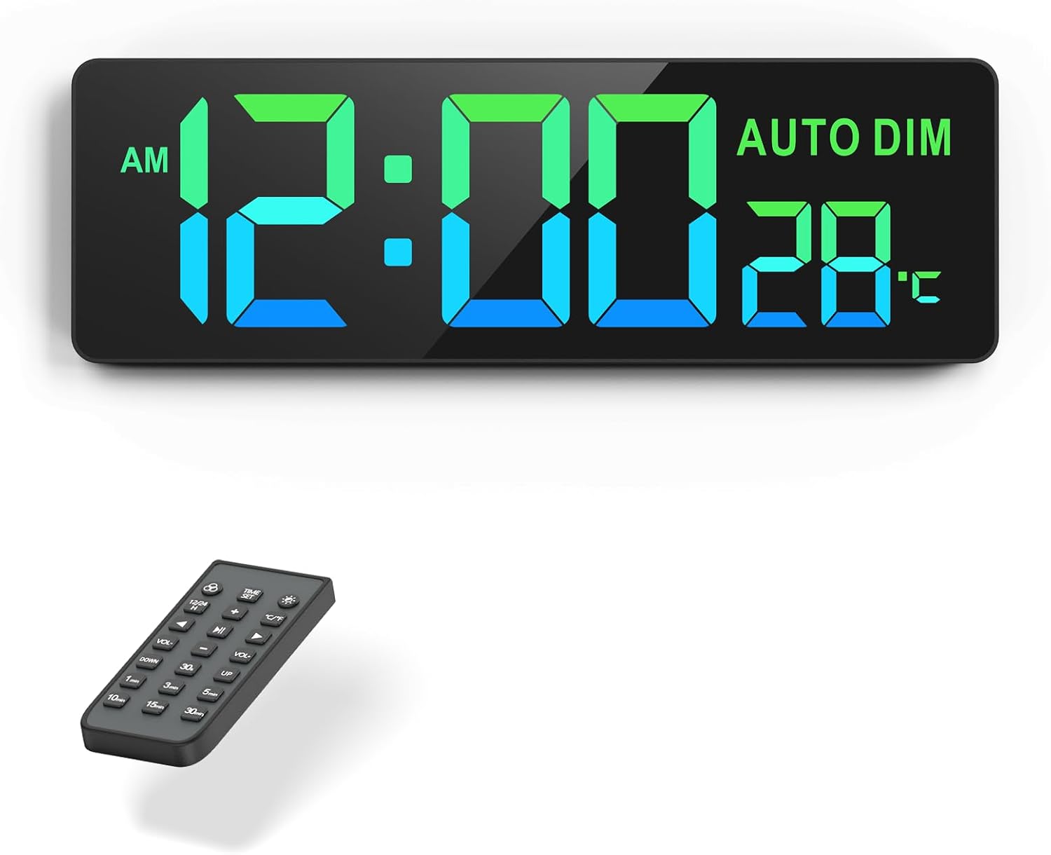 Aldernest 16.5" Large Digital Wall Timer Clock with Countdown for Classroom, 2.1 pounds, Black