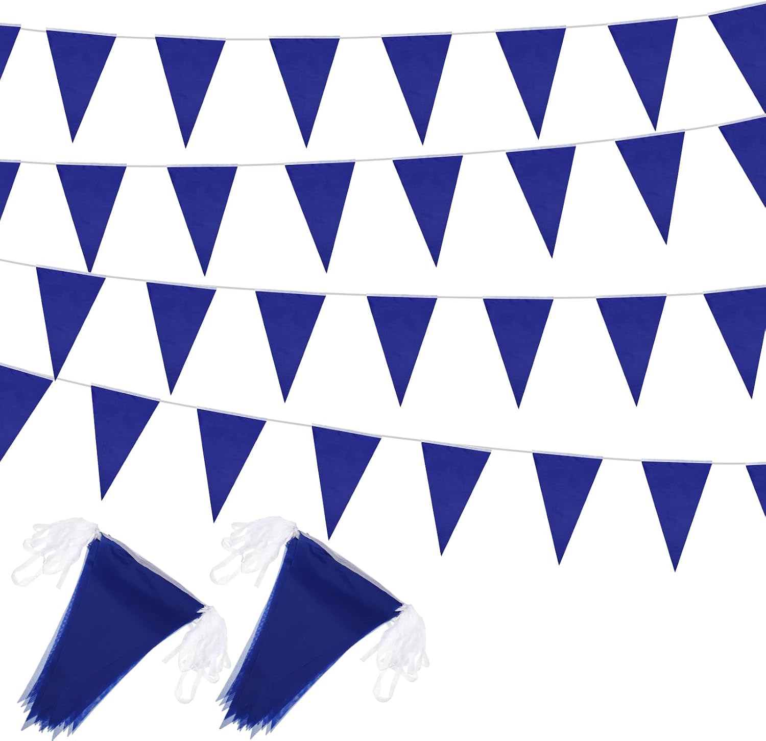 Ashenby 300 Feet Blank Pennant Banners Flags String Hanging DIY, Blue, 7.87 inches