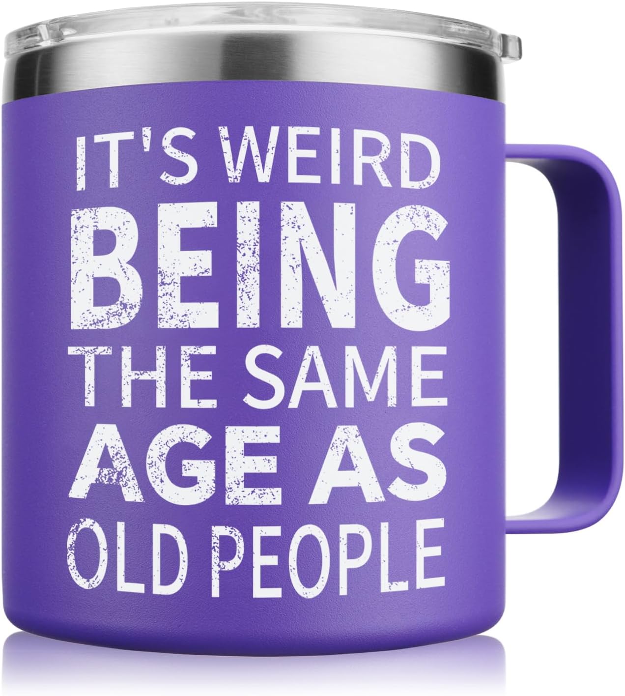 Ashenby Birthday Gifts for Women, It's Weird Being The Same Age As Old People Mug, 10.08 ounces, 14 Ounces