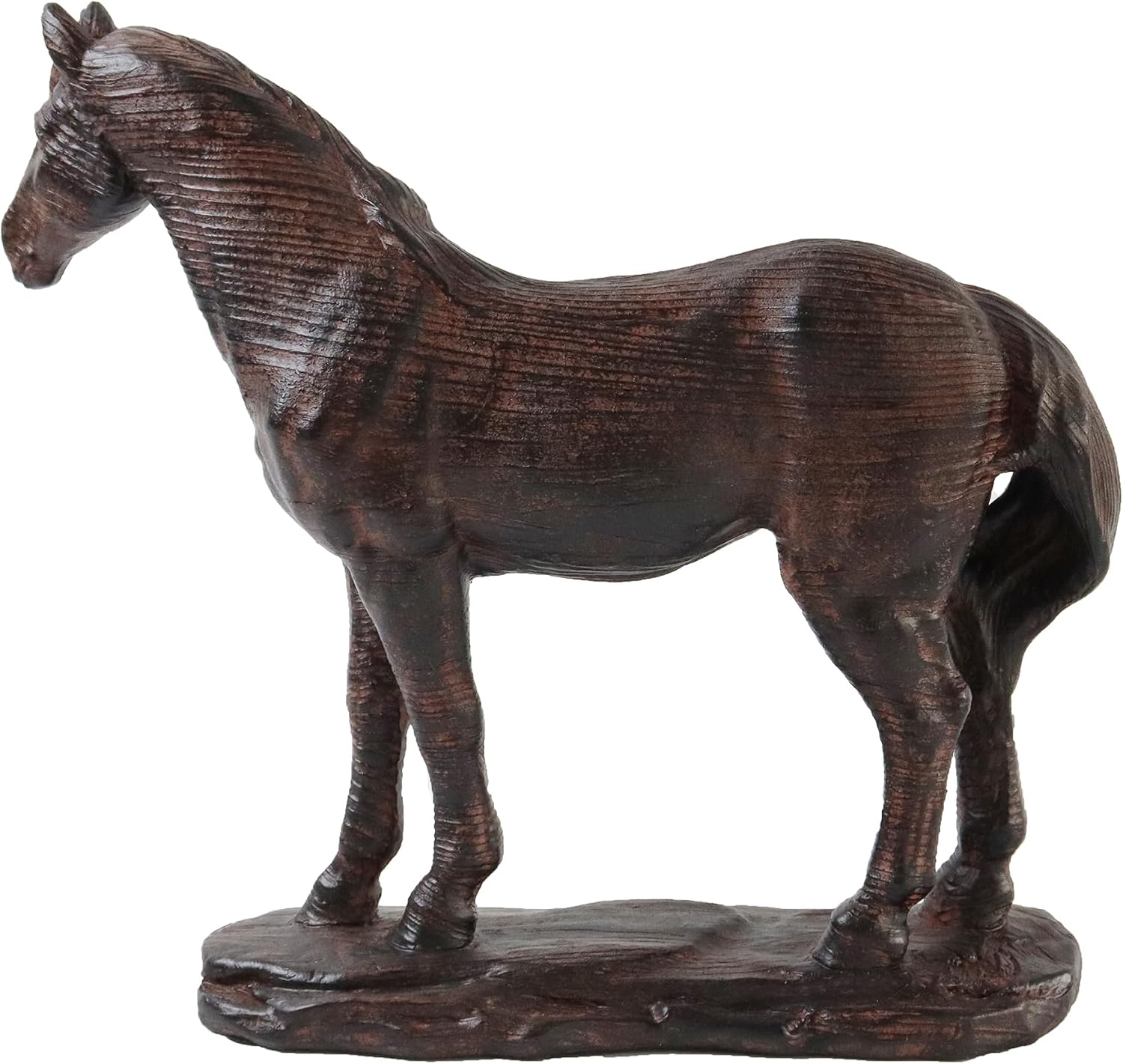 VelloHome Hourse Statue Home Decor Rustic Home Decorations for Living Room, 0.6 kg, H-brown