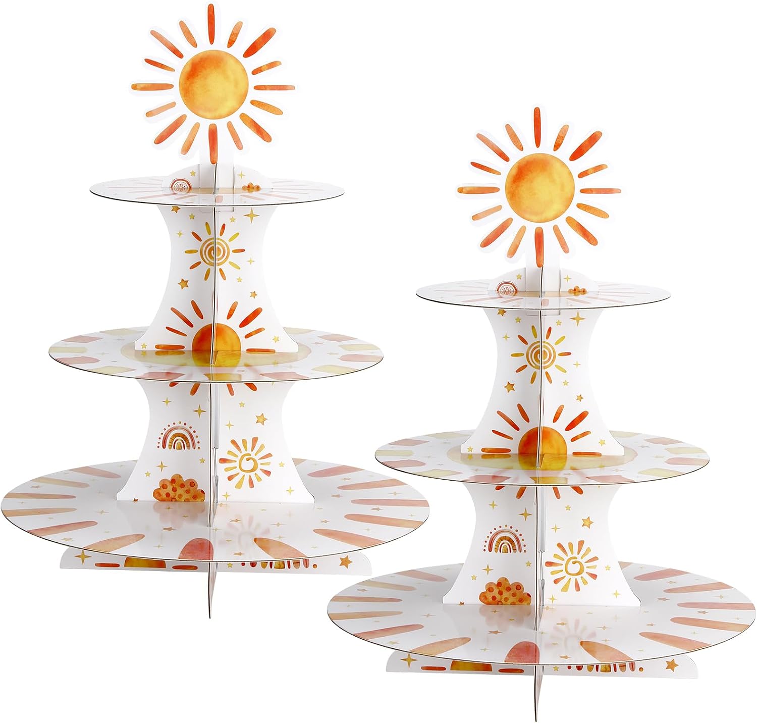 Ashenby 2 Set First Trip Around The Sun 3 Tier Cupcake Stand Cupcake Holder, 0.52 kg