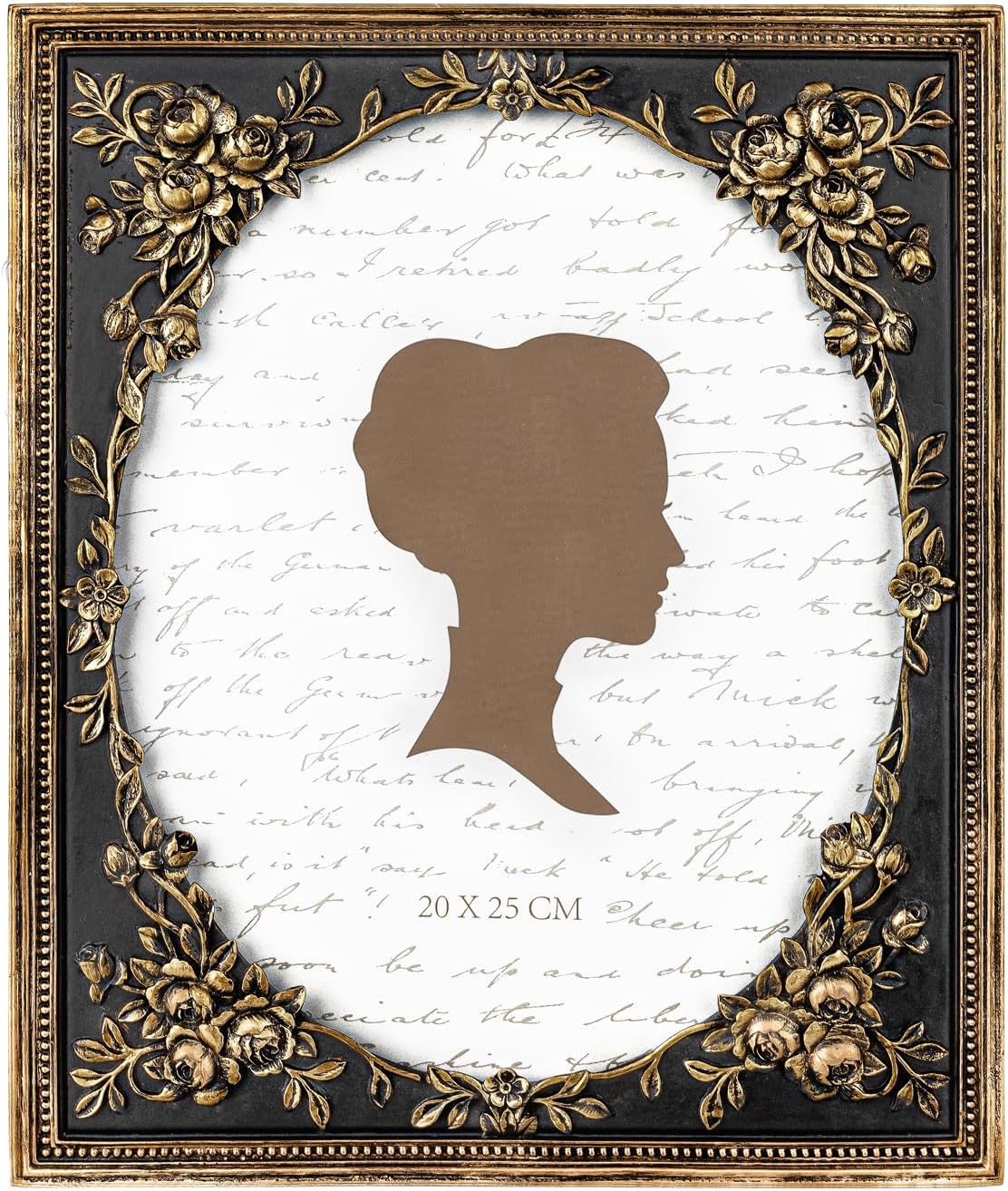 Aldernest 8x10 Inch Vintage Black Picture Frame, Gold and Black