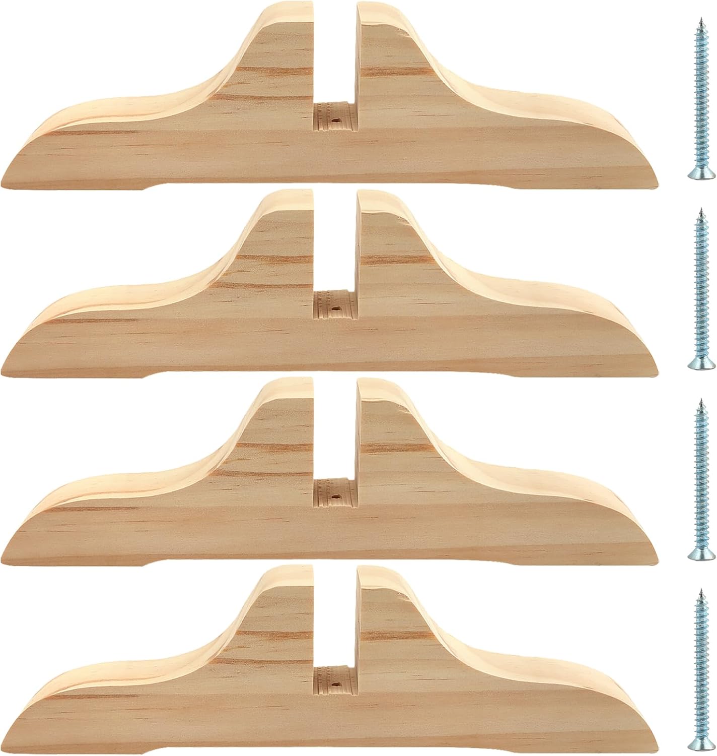 Birchmont 4pcs Folding Wooden Room Divider Stand with Screws, 0.5 kg