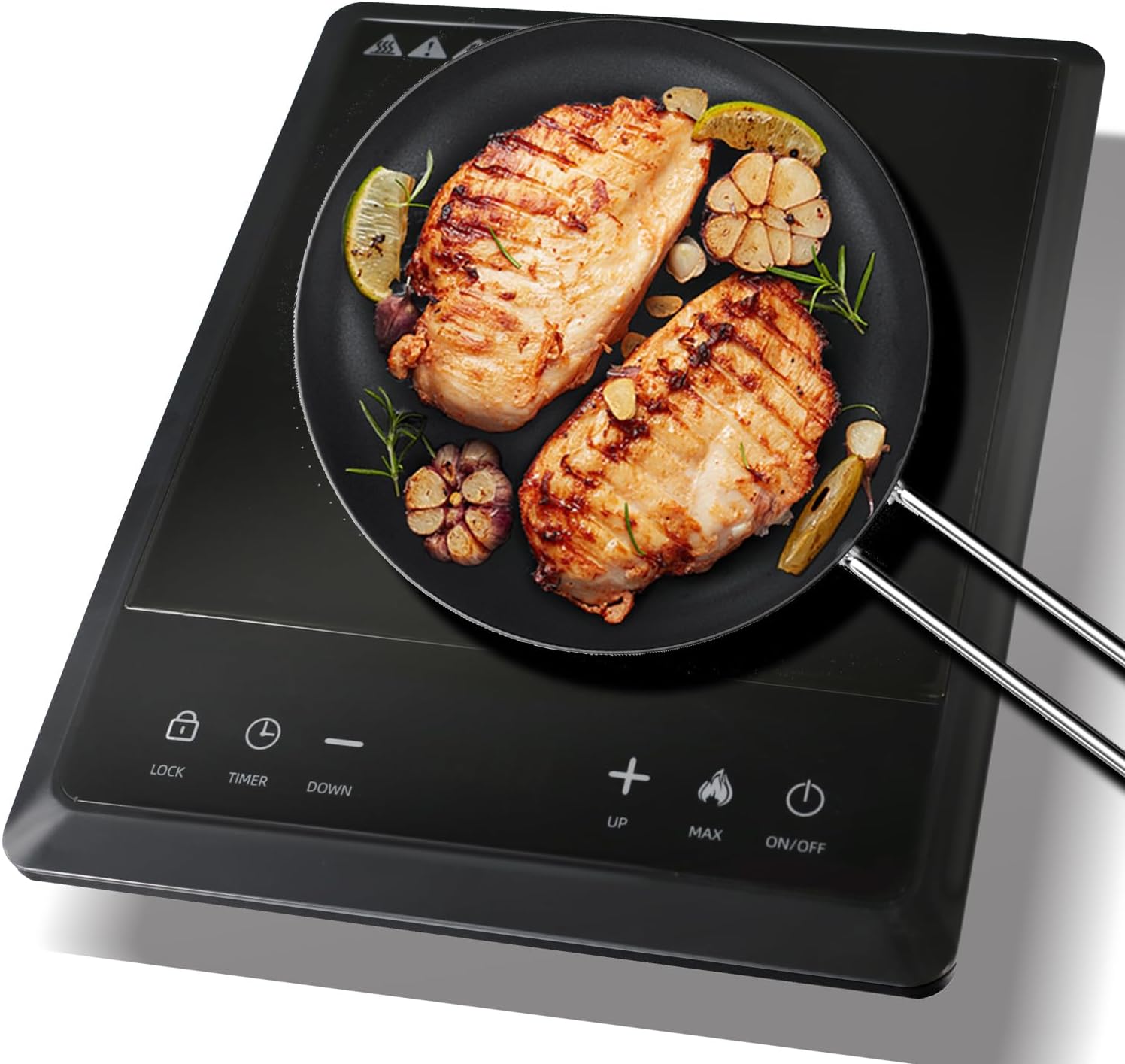 Ashenby 1700W Portable Induction Cooktop, Electric Induction Cooker and Burner, 3.6 pounds, Black