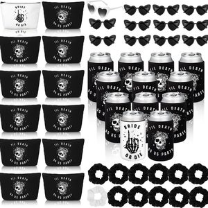 Aldernest 28 Pcs Bride or Die Bachelorette Party Til Death Do Us, 1.4 pounds, Black and White