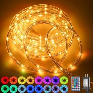 Oakmere 26ft 160LED Rope Lights for Outside, color changing with remote