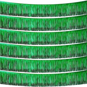 Aldernest Green Foil Fringe Garland, 6 Pack 10 Feet Metallic Foil Tinsel, 0.25 kg, 60 Feet