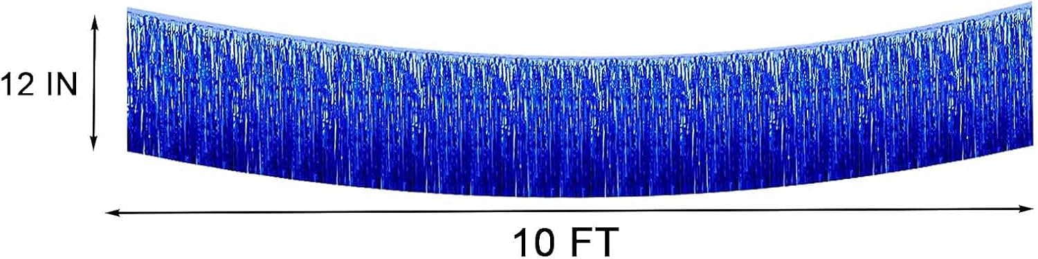 Aldernest Blue Foil Fringe Garland, 6 Pack 10 Feet Metallic Foil Tinsel