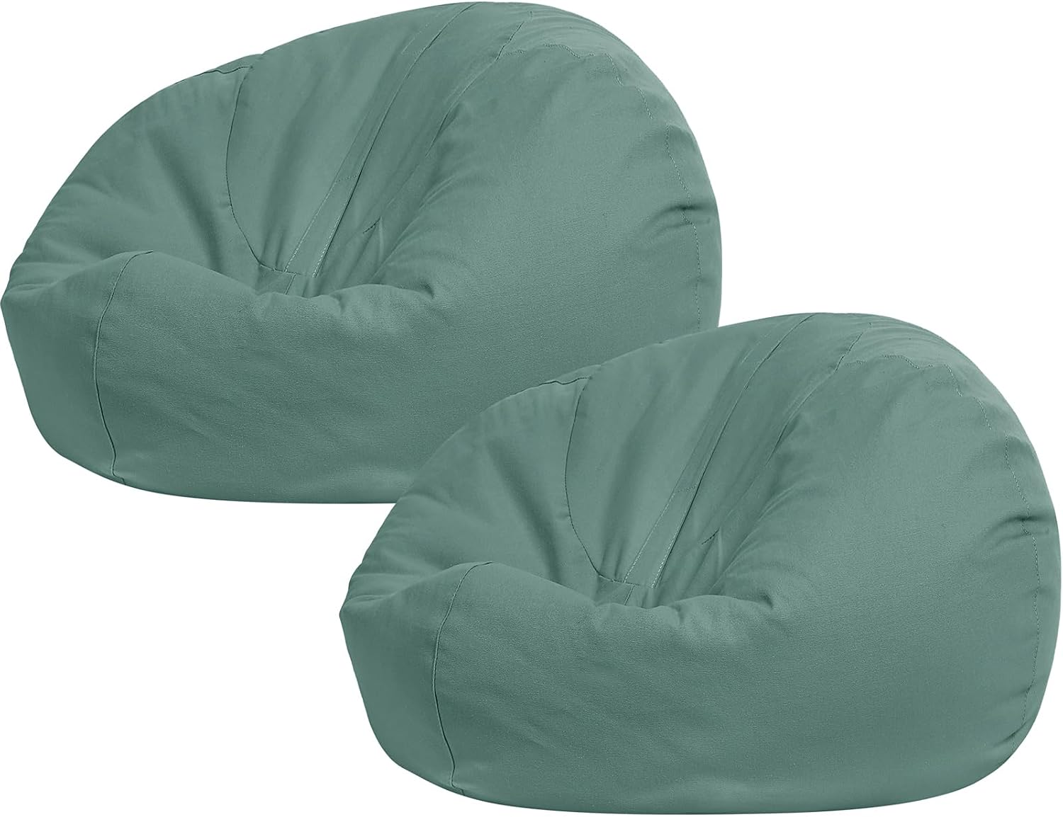 Ashenby 2 Pcs Stuffed Storage Bean Bag Chair Cover, Green, 0.82 kg, Small