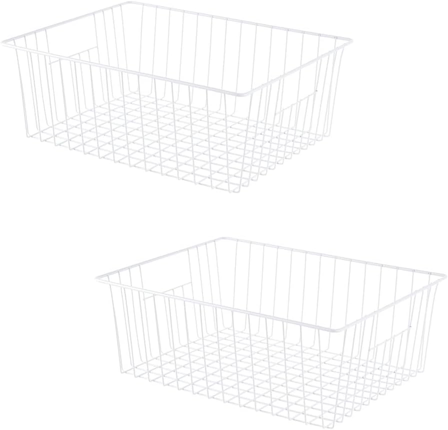 Ashenby 16" L x 12" W Wider Freezer Storage Organizer Baskets Container, 0.96 kg