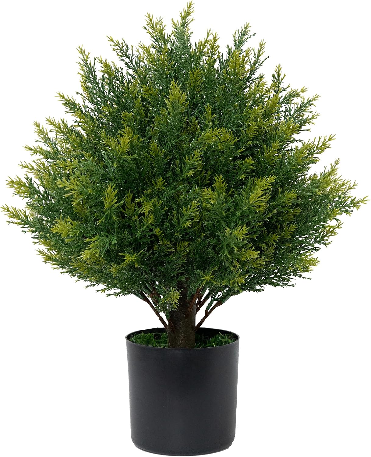 Ashenby Artificial Topiary Ball Tree 19''T Faux Little Bush Ball Tree UV Resistant Shrub Potted Artificial Plant for Outdoor Indoor Front Porch Garden