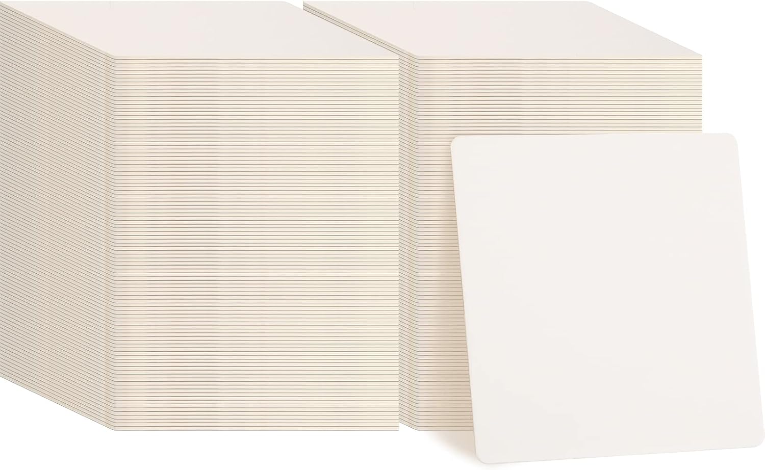 Ashenby 200 Pcs Cardboard Paper Coasters Bulk 4 Inch Square Blank, White, 2.6 pounds
