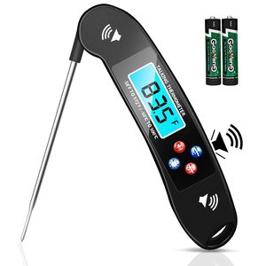 Aldernest Digital Talking Thermometer for The Blind, Black