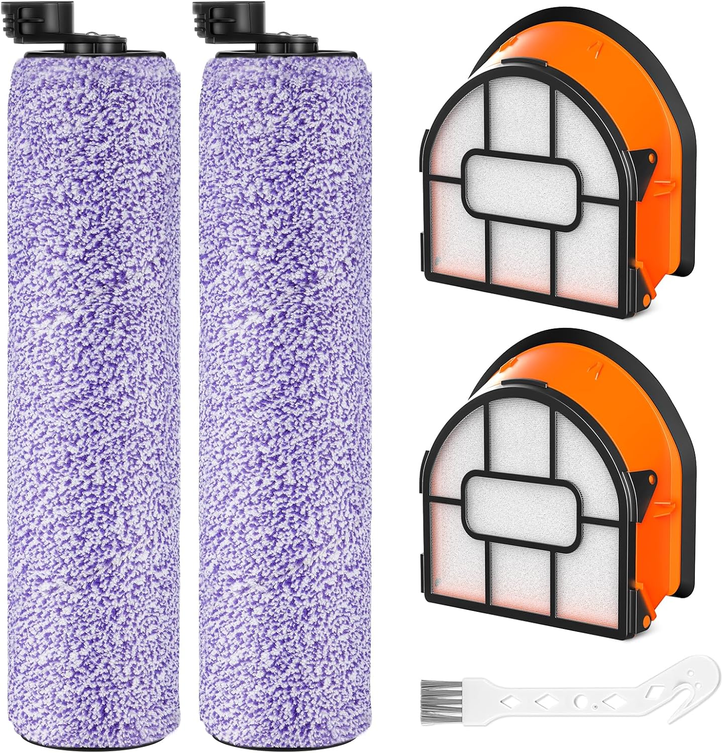 DomiCasa WDB1F2 Replacement Brushroll & Filter for Shark Hydrovac XL Vacuum Cleaner, 8 ounces, 5 Count