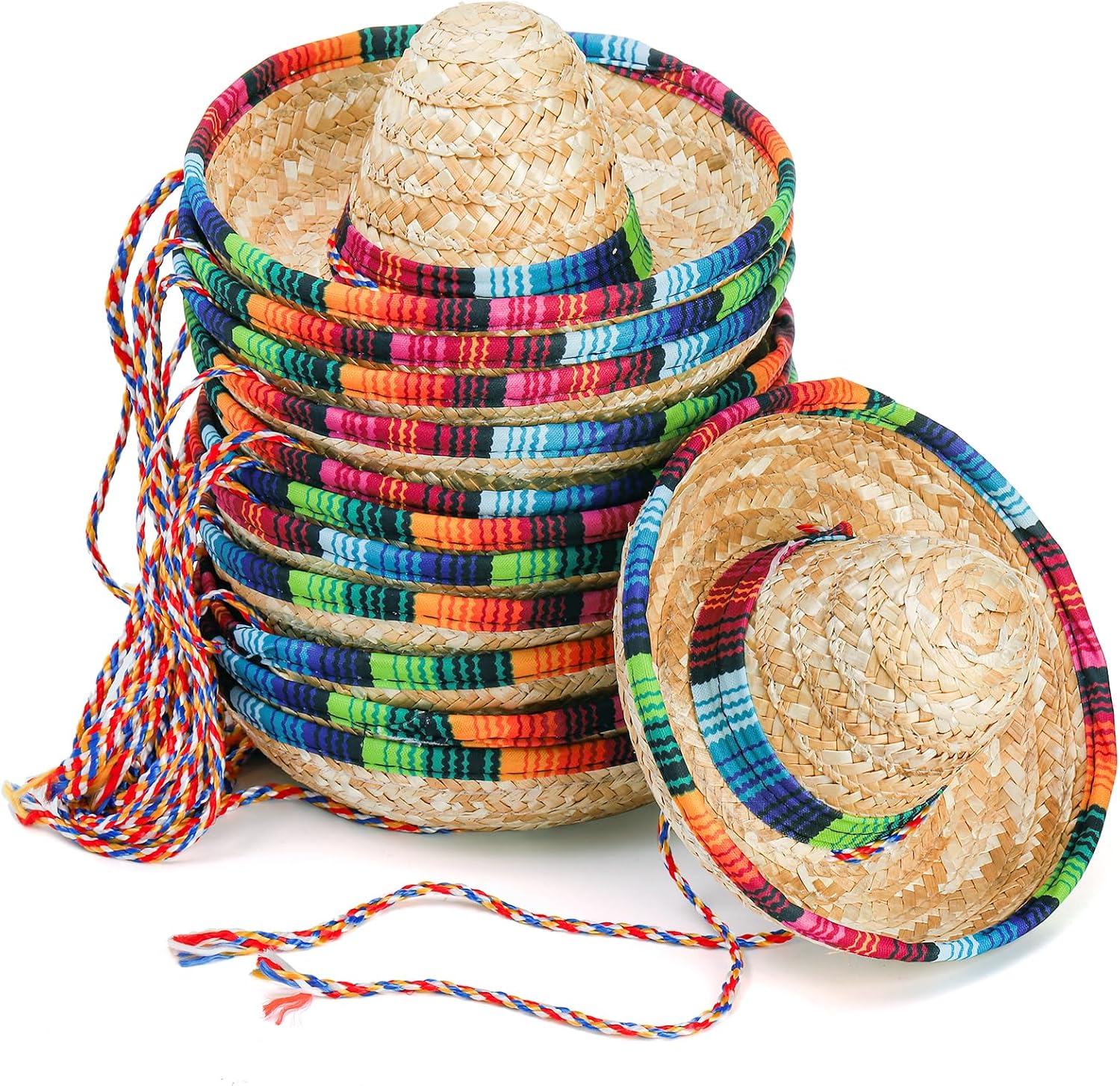 Birchmont 12 Pack Small Sombrero Hats