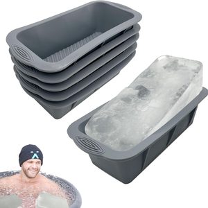 Aldernest 6Pcs Extra Large Ice Block Mold, Large Silicone Ice Molds for Ice Bath, 0.86 kg, 8.5 x 4.5 x 2.5 inches