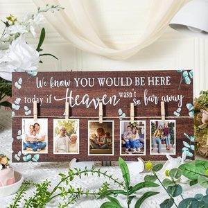Aldernest Wood in Loving Memory Sign with 5 Clips Wedding, Eucalyptus 1, 0.44 kg, 15.75 x 7.87 inches, brown, green