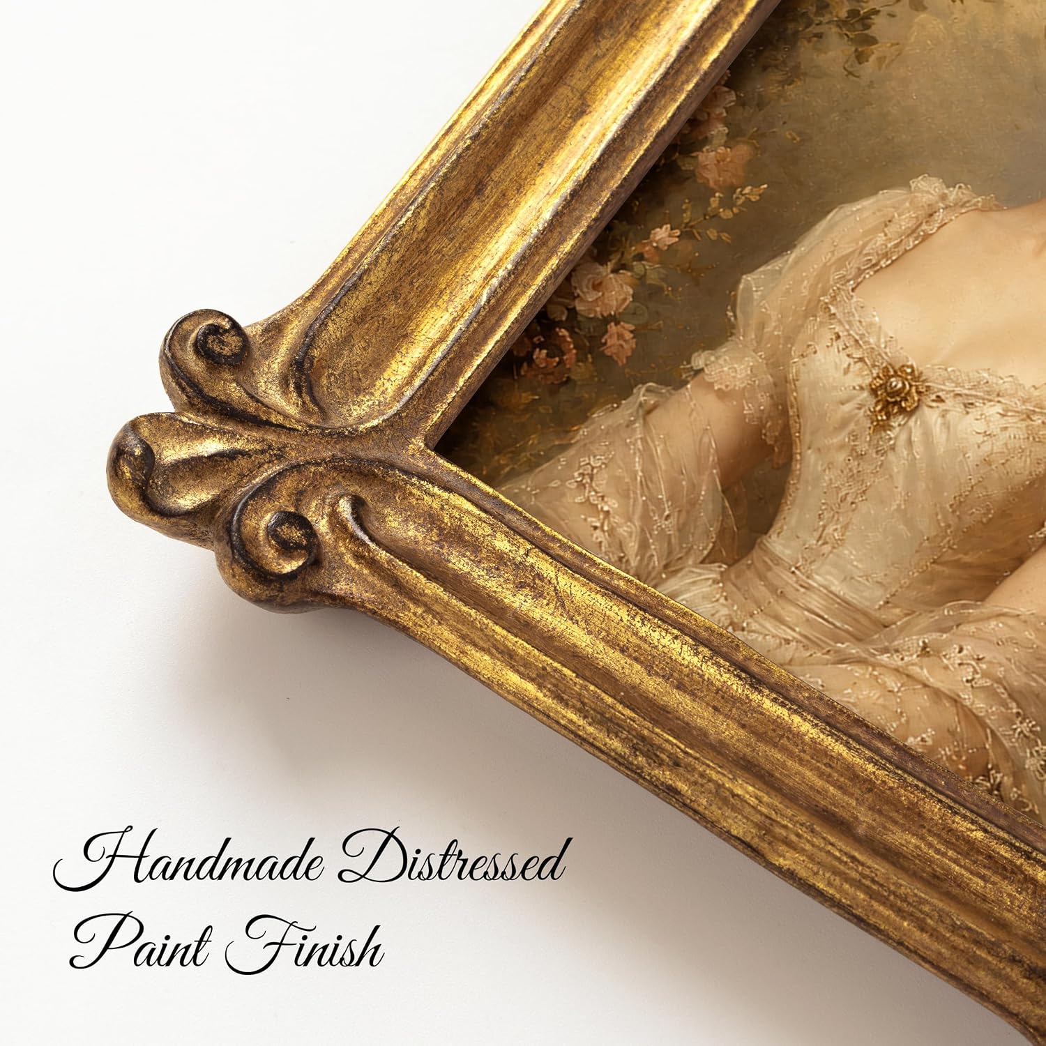 Aldernest Vintage Picture Frame 5x7 Inch, Luxury Antique Photo Frames with Glass Front, Distressed Dark Bronze