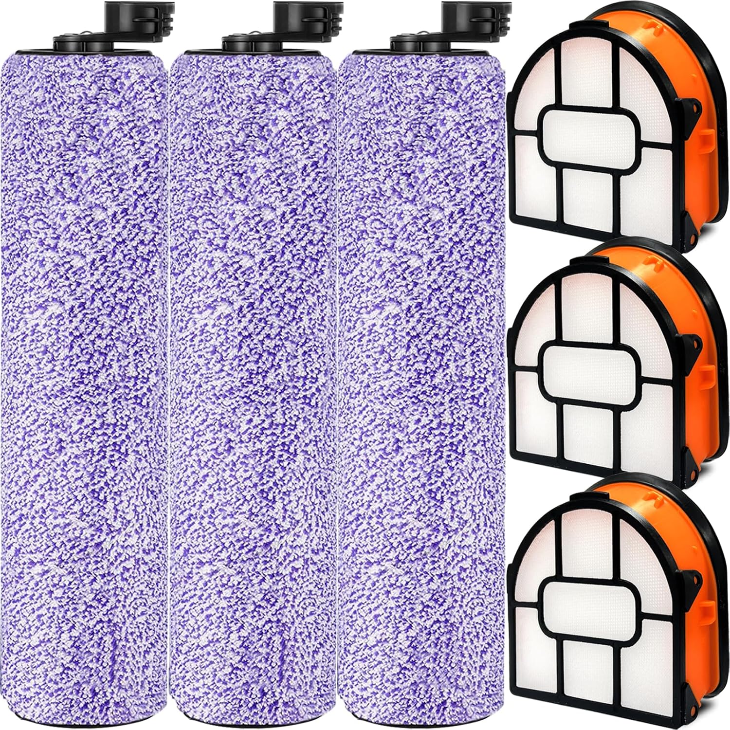 Barleyfield WDB1F2 Replacement Brushroll & Filte Bundle for Shark WD101 WD201 WD100 WD200 AW201 WD200C WD201C WD101C AW261 wd160 HydroVac XL 3-in-1