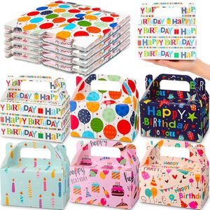 Ashenby 36 Pack Happy Birthday Party Treat Boxes 6 in Party Favor Gift Box, Inches