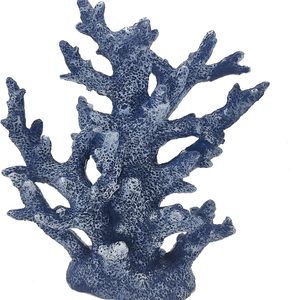 Rowanmere Coastal Beach Blue Coral Reef Statue Home Decor, 2.2 pounds, 7.09 x 3.07 x 5.83 inches