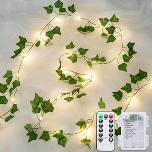 NestoraHome 100 LED Vines with Lights Battery Operated, 33Ft, Ivy, 0.19 kg, IVY-Battery