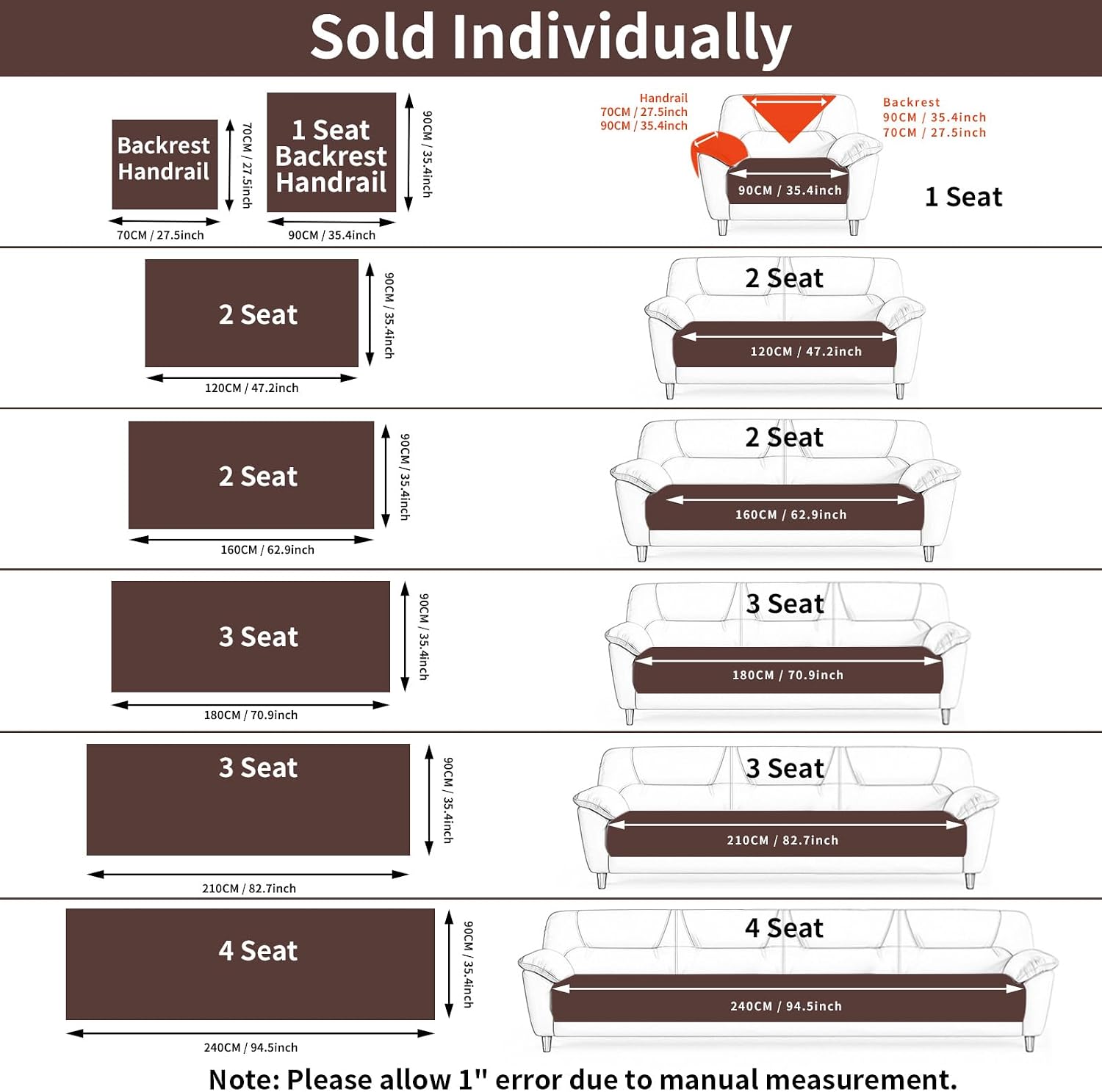 Aldernest Sectional Velvet Couch Covers for Sofa, Sofa Cover Washable, 1PC, 0.99 kg, Khaki