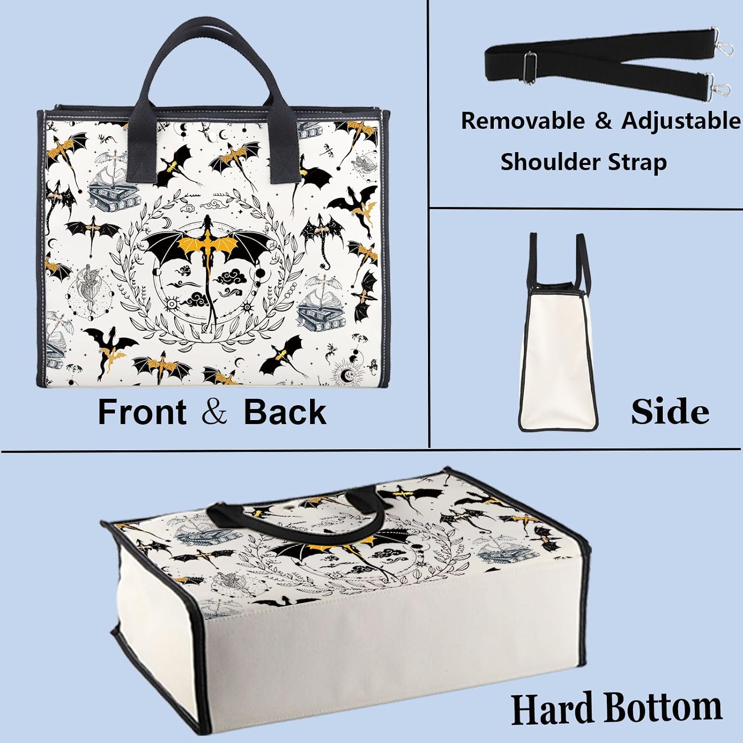 Aldernest Wing Dragon Tote Bag Dragon Ridder Inspired Gift Violet Sorrengail Reusable Grocery Bag Bookish Merchandise