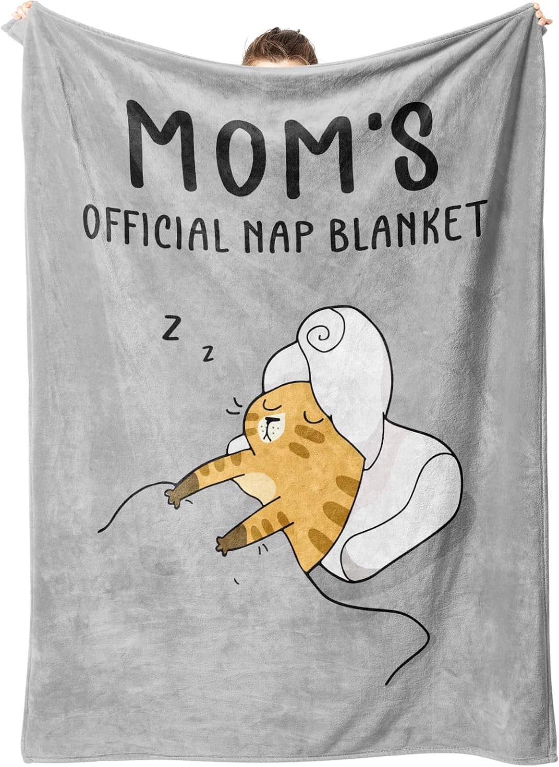 VelloHome Christmas Mom Gifts from Daughter Son, Mom Birthday Gift Blanket, 60"x50", Grey