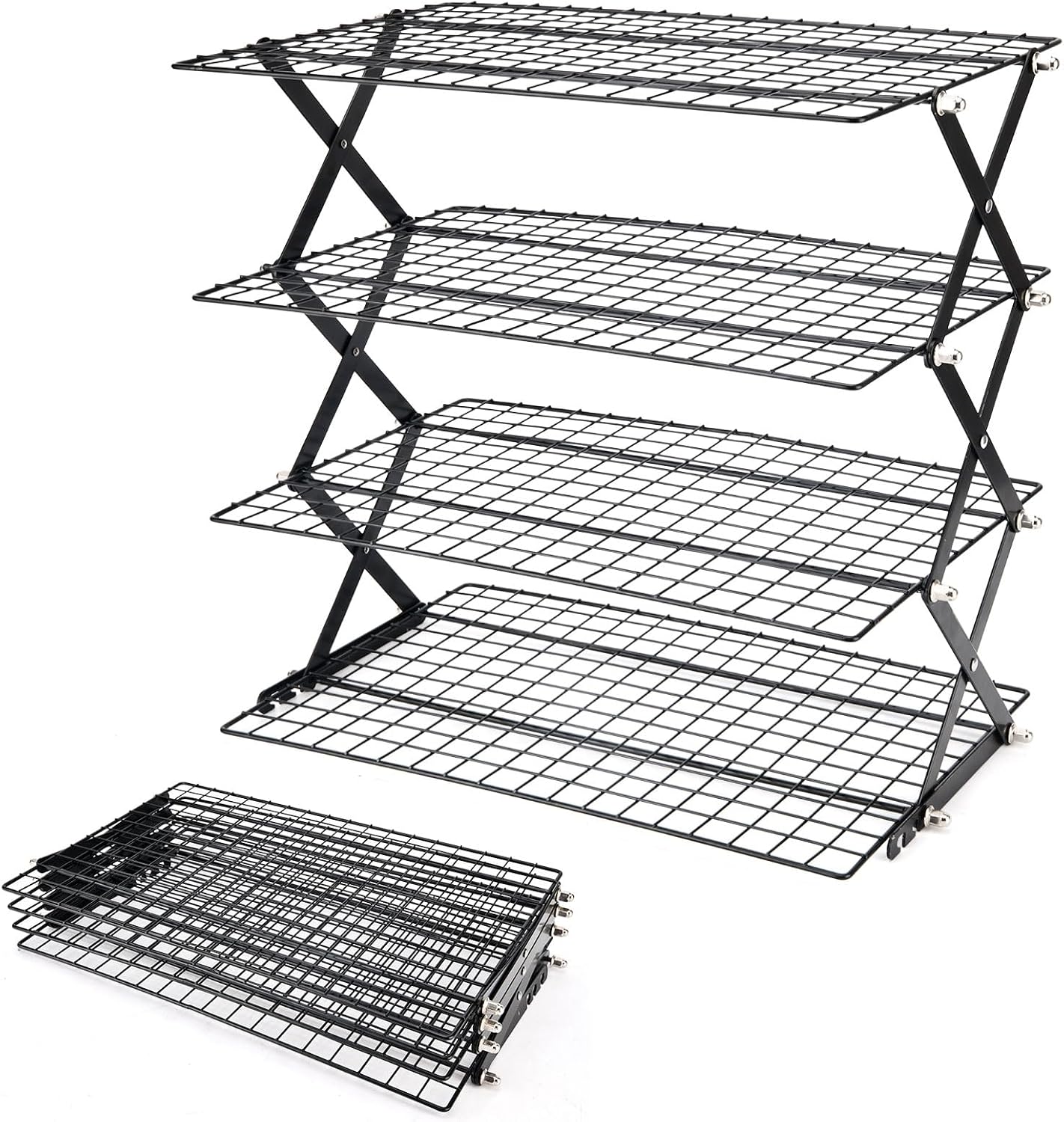 Aldernest 2/3/4-Tier Collapsible Cooling Rack for Baking, Folding Cooling Grid, 4.82 pounds