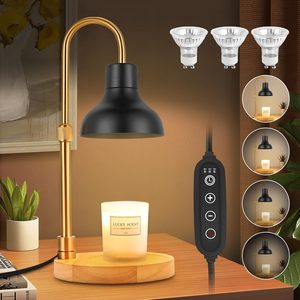 VelloHome Candle Warmer Lamp with Timer & Dimmer, 1.3 pounds, Horn-Black