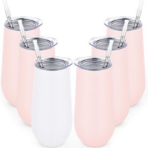 Aldernest 6 Pack Insulated Stainless Steel Tumblers, 12oz Stemless Flutes, 1.45 kg, 44.91 Count