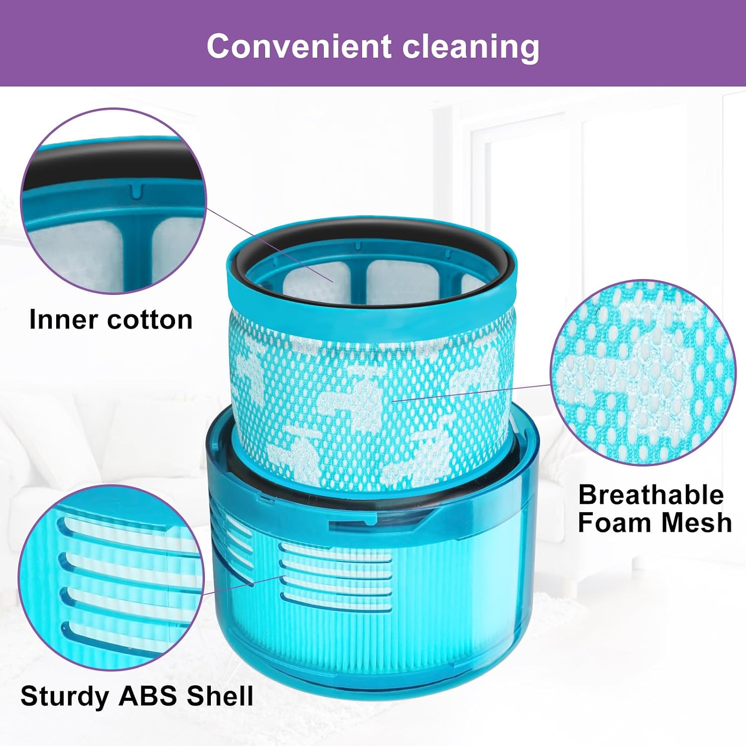 Aldernest HEPA Filter Replacement for Dyson Gen5 Detect SV23 and Gen5 Outsize SV24