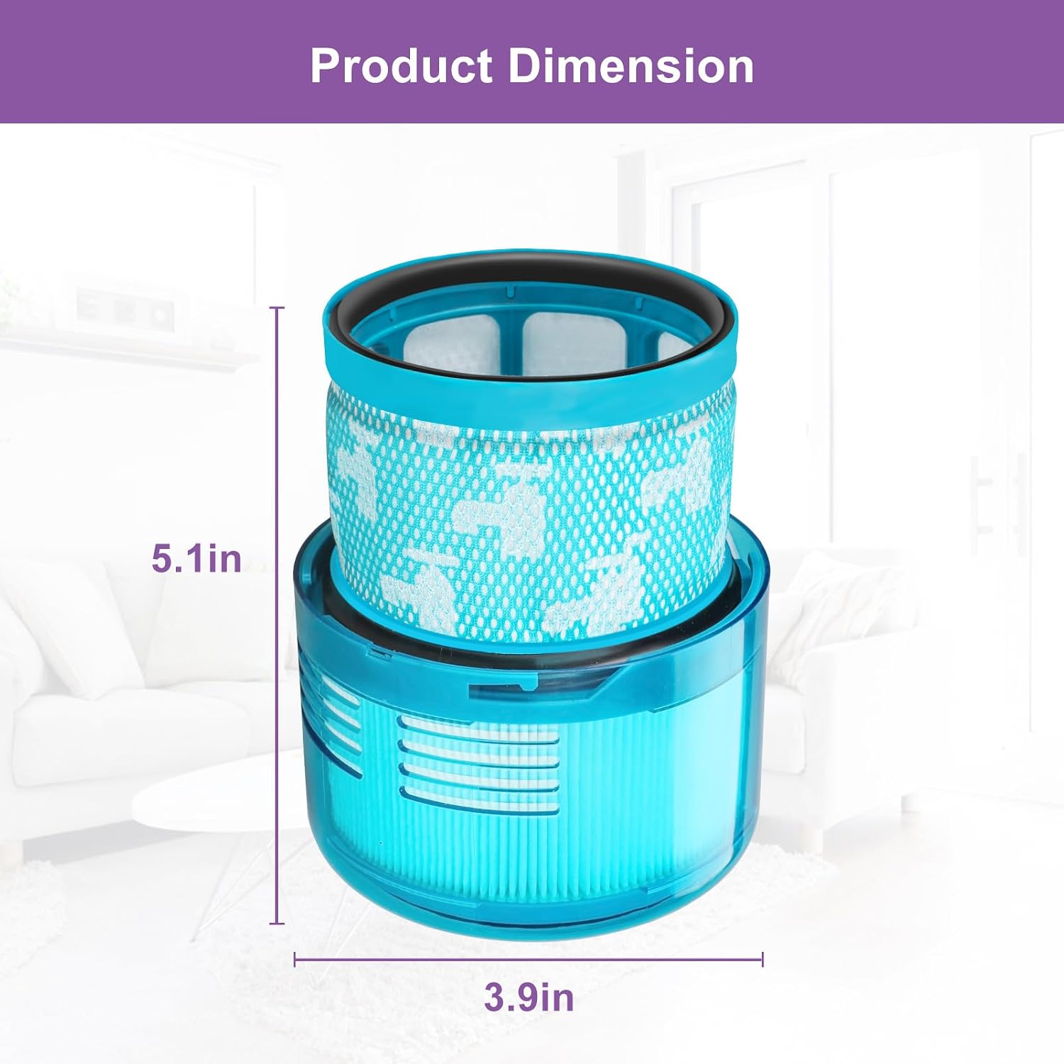 Aldernest HEPA Filter Replacement for Dyson Gen5 Detect SV23 and Gen5 Outsize SV24