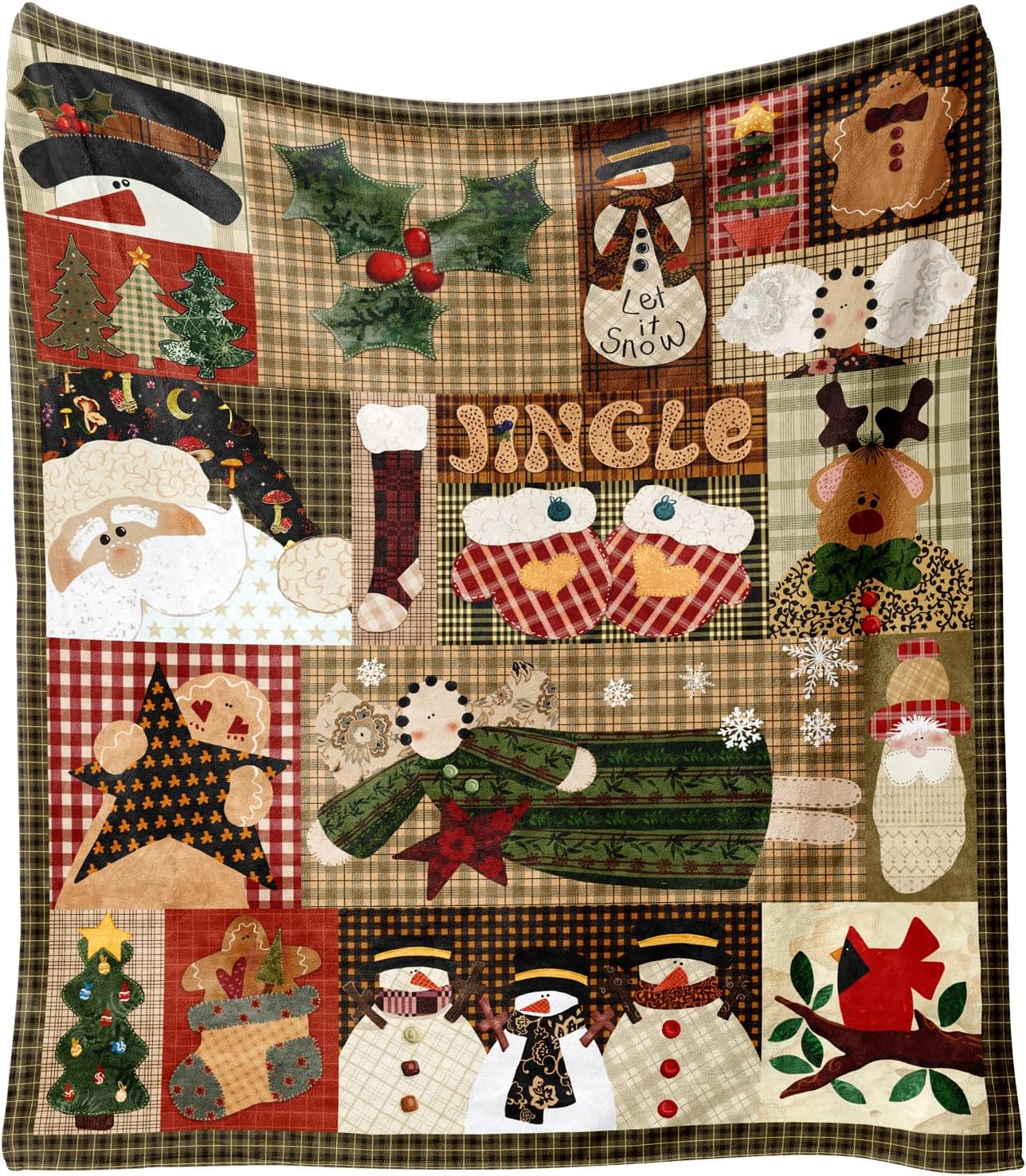 VelloHome Christmas Throw Blanket for Couch 60x50