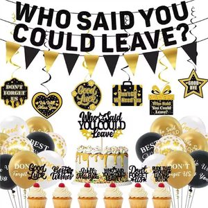 Aldernest Black Gold Farewell Party Decorations, Who Said You Could Leave, 42