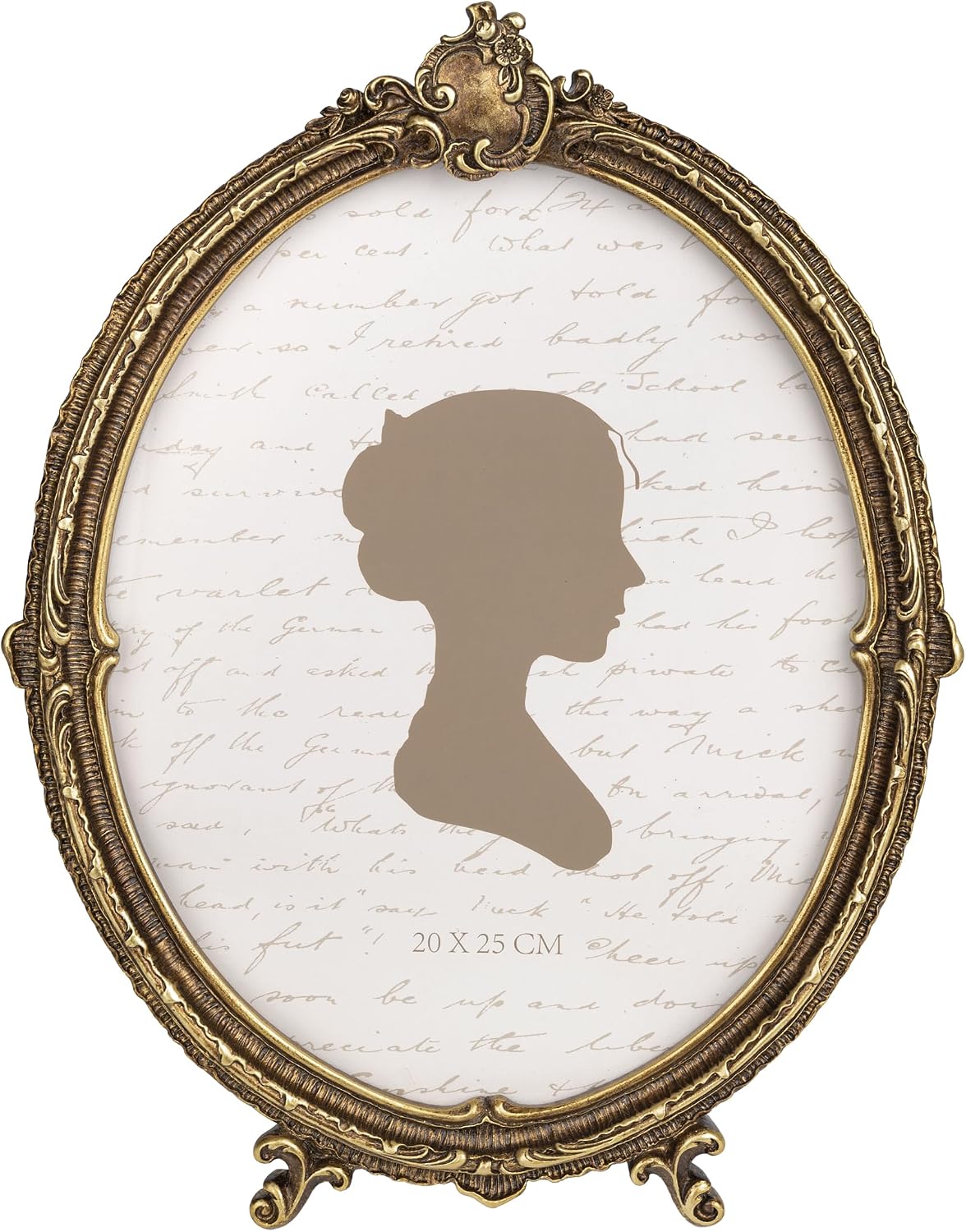 Aldernest Vintage Picture Frame 8x10 Inch, Oval Antique Photo Frames with Glass Front, Bronze