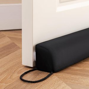Barleyfield Water Resistant Door Draft Stopper, Removable Cover, 36", Black