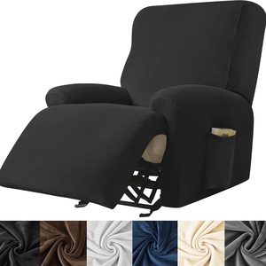 VelloHome Recliner Chair Covers, 8.32 ounces, Black, 4 Count