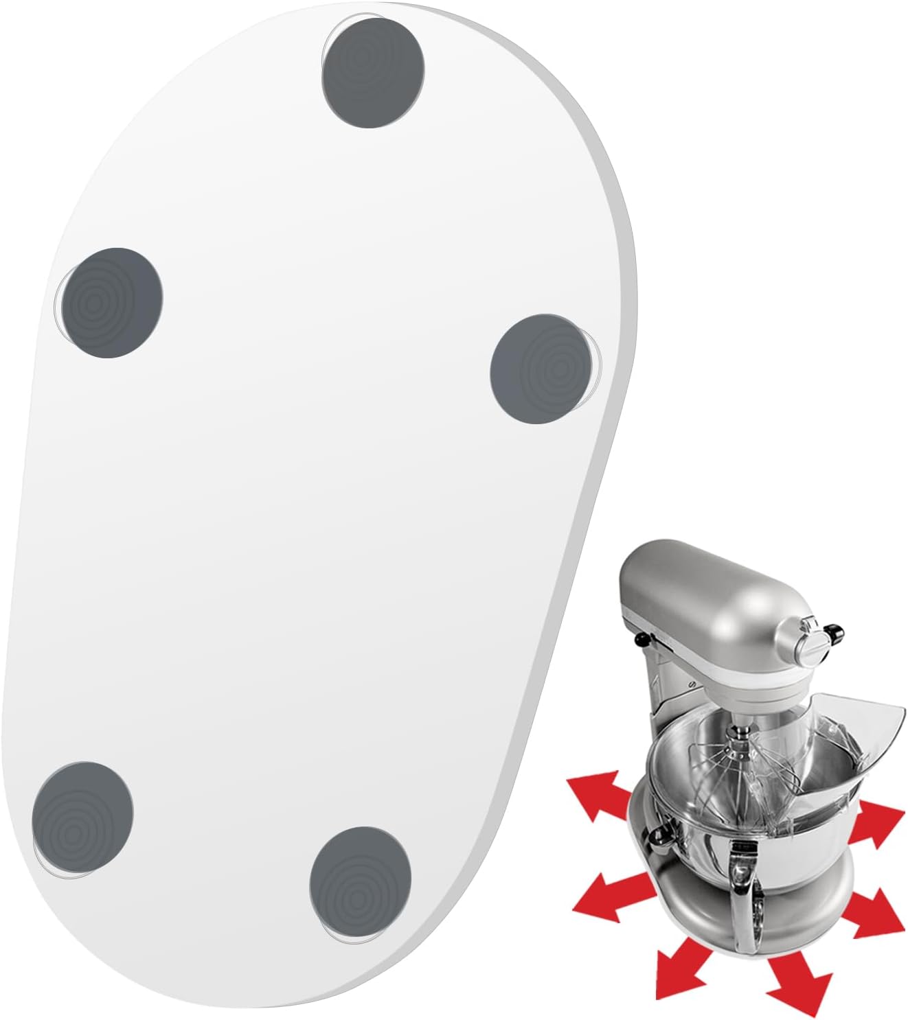 Aldernest Mixer Slider Mat for KitchenAid Stand Mixer 6-8 QT Bowl Lift, 15.5 ounces