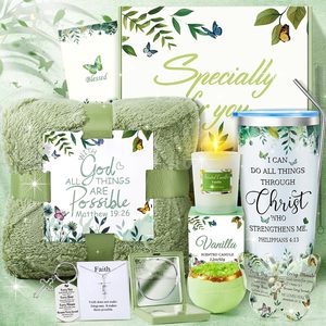 Cedarmoss 13PCS Christian Gifts for Women Faith- Inspirational Religious Catholic Gifts Basket