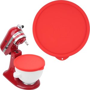 Aldernest Silicone Lid for KitchenAid 2-QT Ice Cream Mixer Bowl, 0.26 kg, red