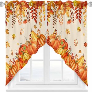 VelloHome Fall Valances for Windows Thanksgiving Kitchen Window Curtains Over Sink