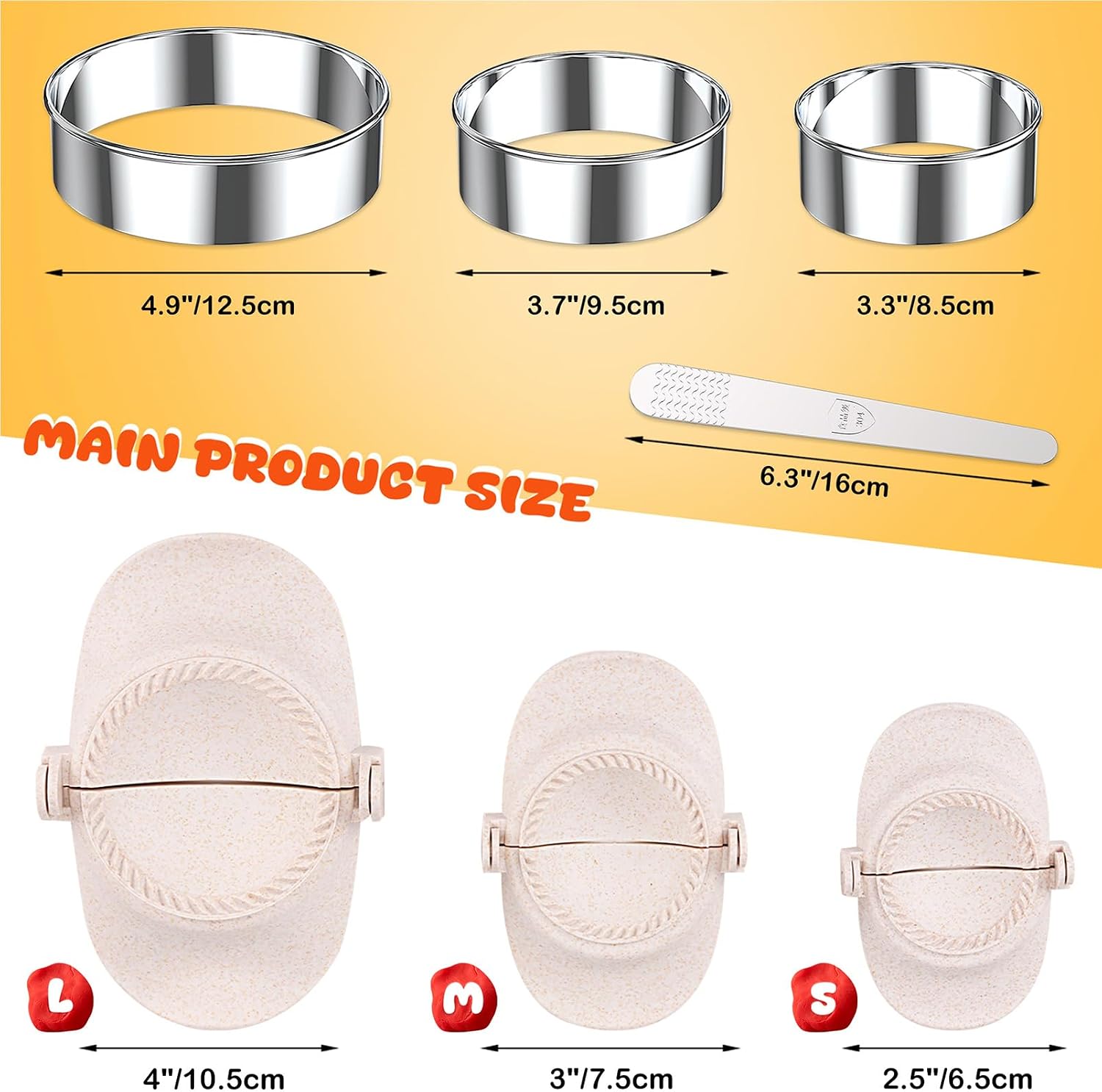 Aldernest 7 Piece Dumpling Maker Kit, Beige, 13.28 ounces