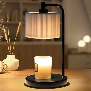 Aldernest Candle Warmer Lamp with Timer, Dimmable Wax Warmer Lamp Candle Lamp for Scented Candles with Bulbs, 0.83 kg, Black